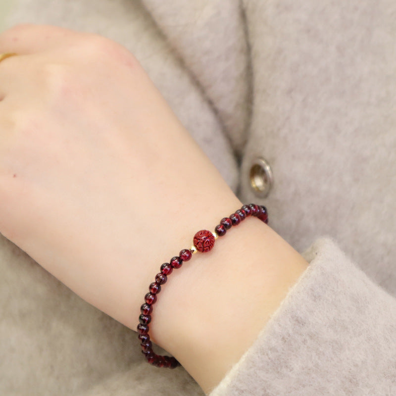 Natural Garnet Bracelet to Support You