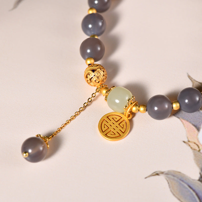 Gray Agate Bracelet to Promote Emotional Balance and Inner Strength