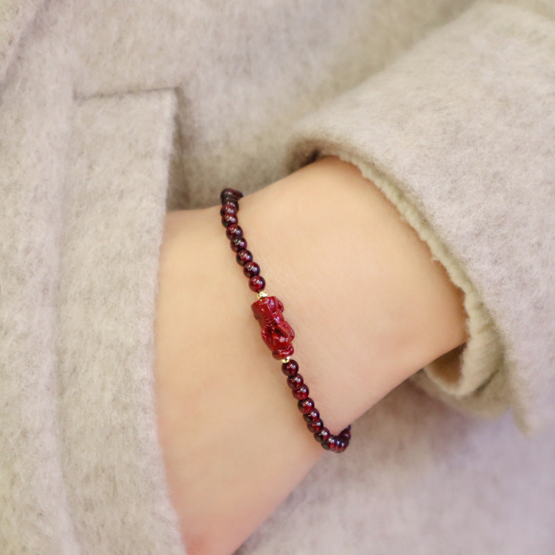 Natural Garnet Bracelet to Support You