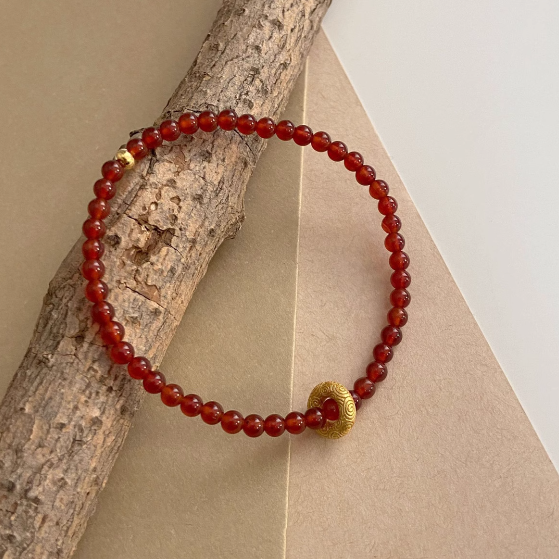 Red Agate Energy Bracelet to Promote Inner Harmony