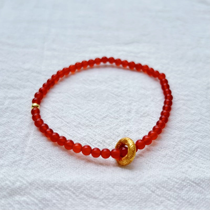 Red Agate Energy Bracelet to Promote Inner Harmony