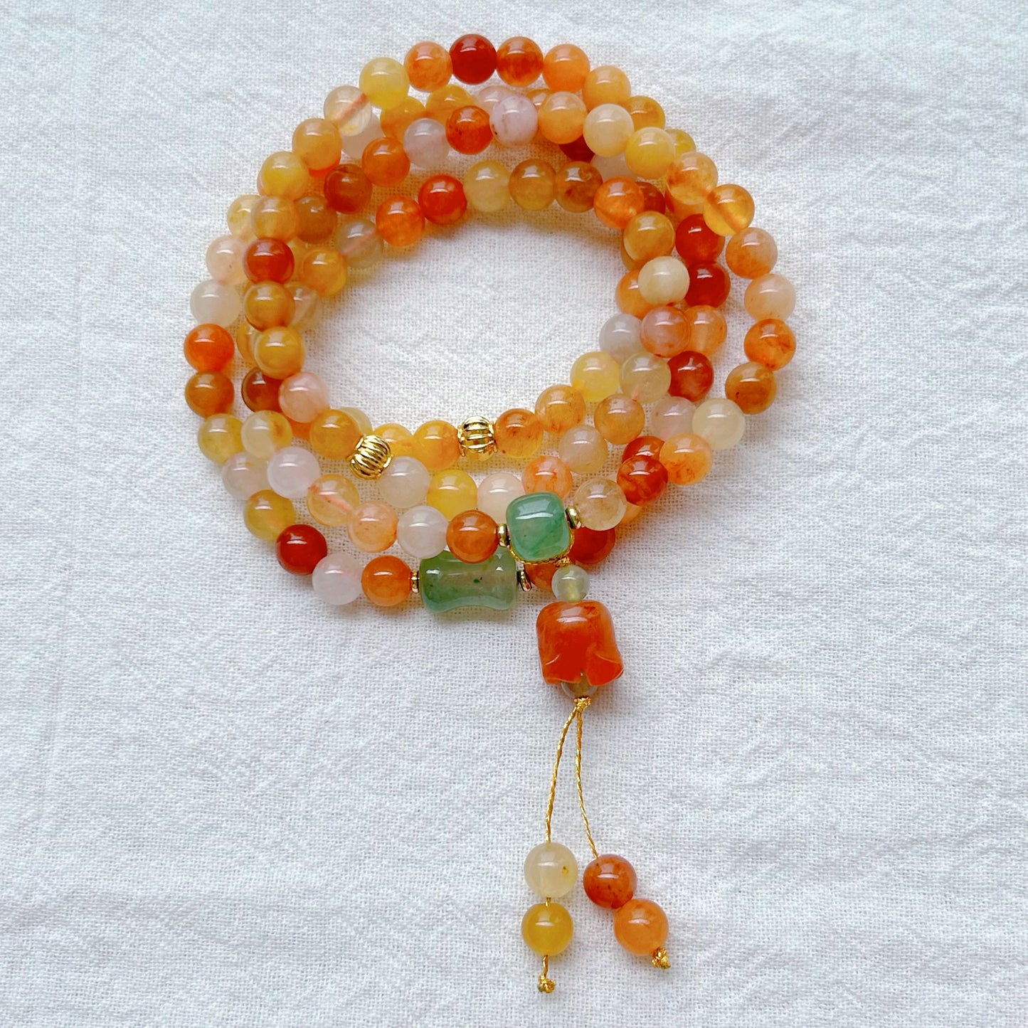 Golden Silk Jade Bracelet to Alleviate Stress and Anxiety