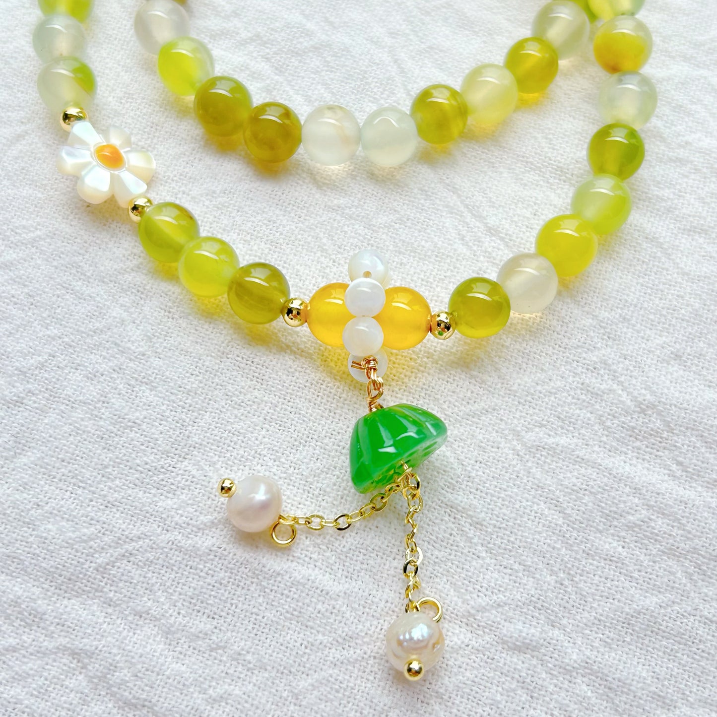 Green Strawberry Crystal Bracelet