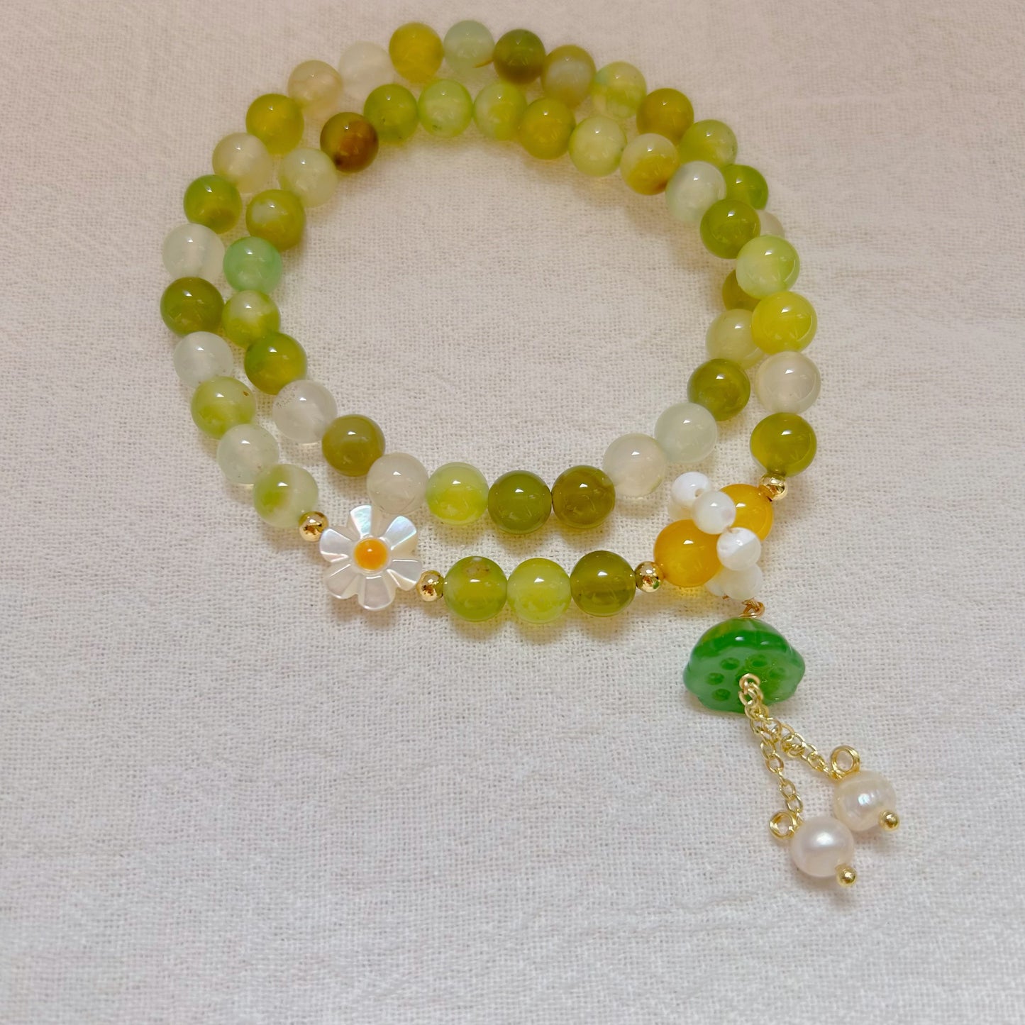 Green Strawberry Crystal Bracelet