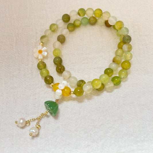 Green Strawberry Crystal Bracelet