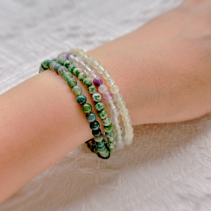 Green Gemstone Energy Bracelet Pack