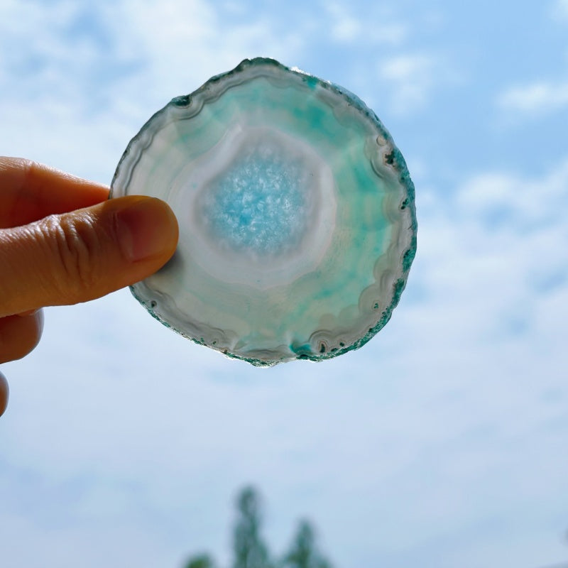 Magic Blue Agate Slice