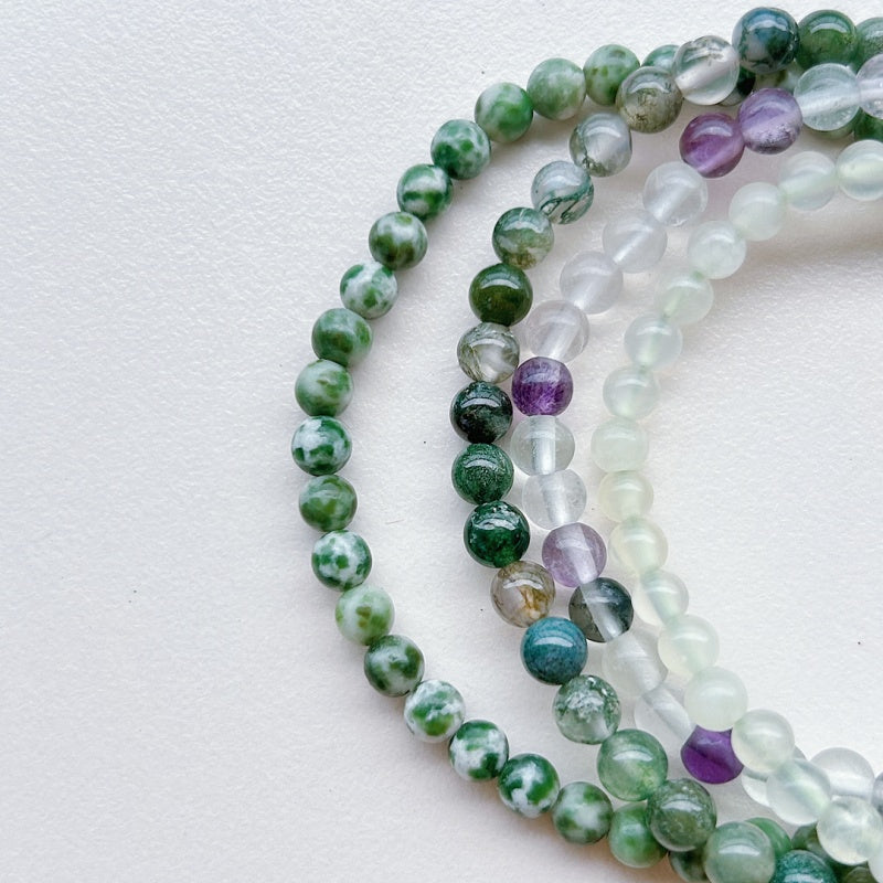 Green Gemstone Energy Bracelet Pack