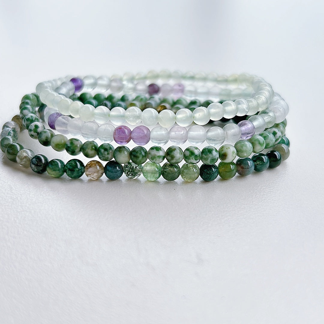 Green Gemstone Energy Bracelet Pack