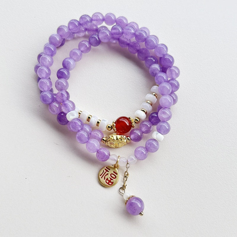 Amethyst Energy Bracelet in 3 Circles