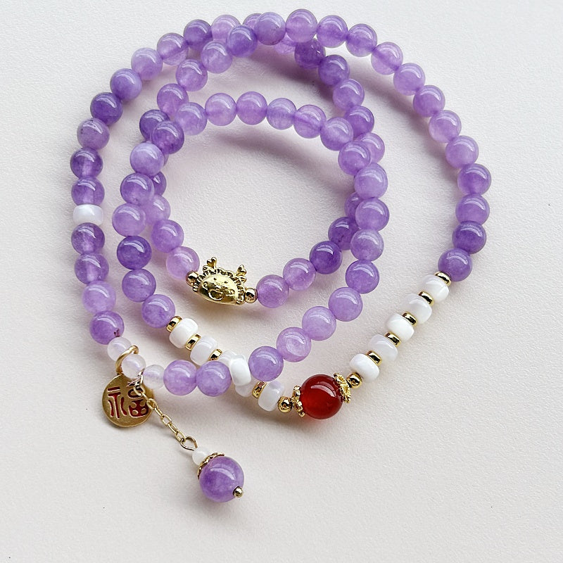 Amethyst Energy Bracelet in 3 Circles