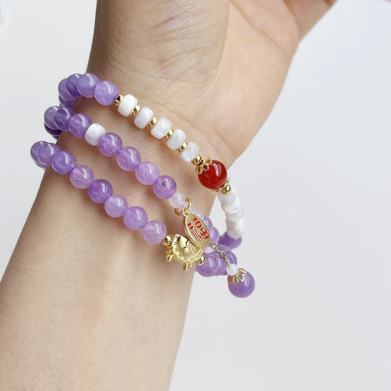 Amethyst Energy Bracelet in 3 Circles