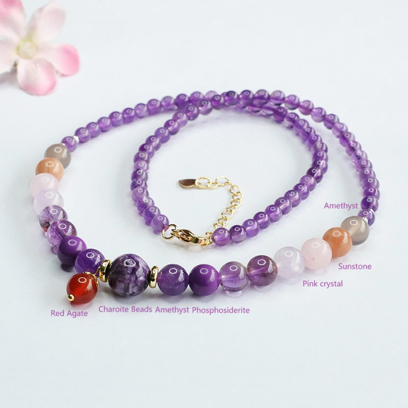 Natural Amethyst Energy Necklace