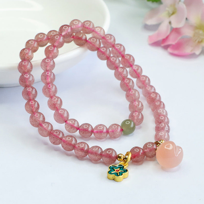 Strawberry Quartz Energy Bracelet